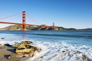 Fort Point Prints: North America, USA, America, California, San Francisco, Golden gate bridge from Marine
