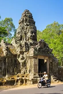 Images Dated 20th April 2015: North gate of Banteay Kdei temple, Angkor, UNESCO World Heritage Site, Siem Reap Province