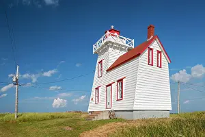 Brae Prints: North Rustico Lighthouse off North Rustico Harbour New Glasgow