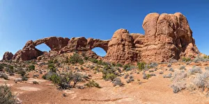 Moab Prints: North and South Windows, Arches National Park, Utah, USA