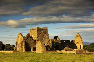 Rock Of Cashel Prints: Northern Europe, Ireland, Hore Abbey at sunrise near Rock of Cashel