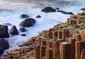 Northern Ireland, County antrim, Giants causeway, close-up detail