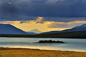 Northern Canada Prints: Northern lake and Ogilvie Mountains along the Dempster Highway (between KM 105-160) Dempster Highway