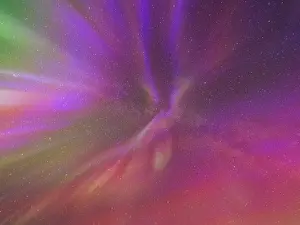 Nunavik Prints: Northern Lights over Wolf Lake in Nunavik, Quebec, Canada
