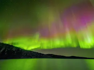 Nunavik Prints: Northern Lights over Wolf Lake in Nunavik, Quebec, Canada