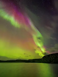 Nunavik Prints: Northern Lights over Wolf Lake in Nunavik, Quebec, Canada