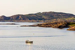 Sailing Boat Prints: Norway, Rogaland, Mosteroy, Sailing boat at the entrance of Stavanger's Fjord