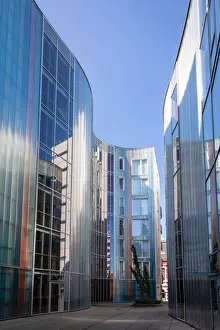 Curved Prints: Norway, Rogaland, Stavanger, Modern buildings on Nedre Holmegate