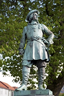 Sc Andinavian Gallery: Norway, Trondheim. Statue of Peter Jansen Wessel