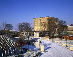 Norwich Castle Museum in Winter, Norwich, Norfolk, England
