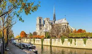 River Seine Prints: Notre Dame, Seine River Paris, France
