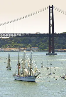 Covers Prints: NRP Sagres, Tall ships regatta along the Tagus river (rio Tejo)