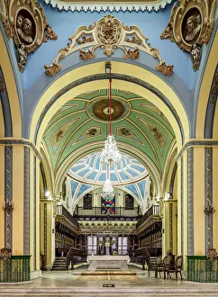 Indoors Prints: Nuestra Senora de la Asuncion Cathedral, interior, Santiago de Cuba