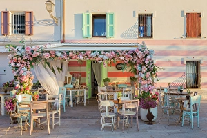 Marche Prints: Numana village, Riviera del Conero, Ancona province, Marche, Italy