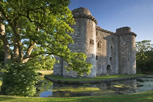 Images Dated 6th January 2015: Nunney Castle and moat in the village of Nunney, Somerset, England. Summer (June)