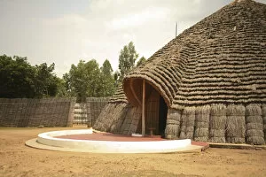 Rwanda Gallery: Nyanza, Rwanda. A reconstruction of the kings palace is the focus for the National Museum