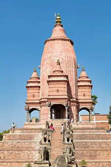 Durbar Square Prints: Nyatapola Temple, Durbar square, Bhaktapur, Nepal, Asia