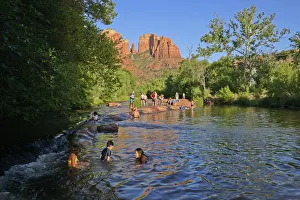 Swimmers Prints: Oak Creek Canyon State Park, Sedona, Arizona, USA