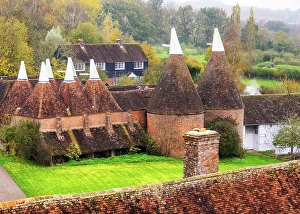 Brewing Prints: Oast house in Sissinghurst, Kent, England