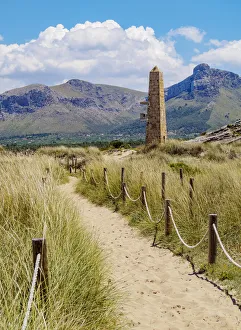 Obelisk Prints: Obelisk nears Arenal Beach, Alcudia Bay, Son Serra de Marina, Mallorca or Majorca