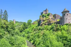 Eifel Prints: Ober- and Niederburg with river Lieser