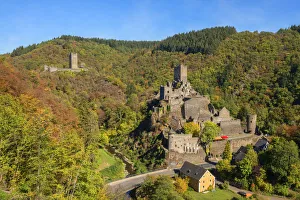 Oberburg and Niederburg castles, Manderscheid, Eifel, Rhineland-Palatinate, Germany