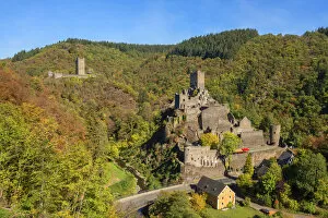 Images Dated 5th October 2018: Oberburg and Niederburg castles, Manderscheid, Eifel, Rhineland-Palatinate, Germany