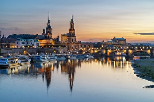 Saxony Prints: Oberlandesgericht Dresden, Dresden Cathedral