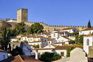 Ramparts Prints: Obidos and the castle. A traditional medieval village taken to the moors in the 12th