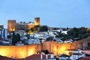 Images Dated 16th March 2015: Obidos at dusk, one of the most beautiful medieval villages in Portugal, taken to