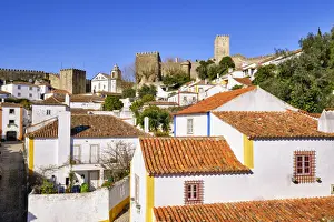 Obidos Prints: Obidos, a traditional medieval village taken to the moors in the 12th century. Portugal