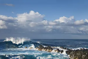 Action Prints: Ocean coast with lava rocks and waves - France, Reunion, Saint Philippe