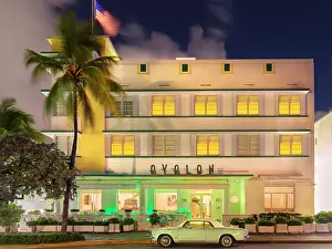 Neon Prints: Ocean Drive Art Deco District, illuminated with iconic Neon Colors South Beach