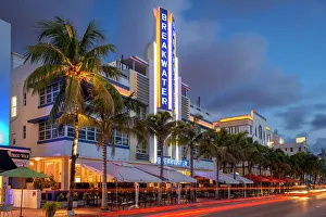 Unique Prints: Ocean Drive, South Miami Beach, Miami, Florida, USA