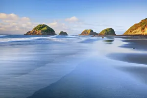New Plymouth Prints: Ocean impression Sugarloaf Islands - New Zealand, North Island, Taranaki, New Plymouth