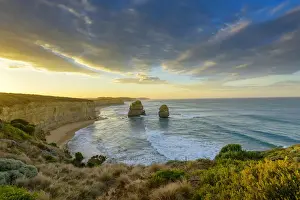 Sea Stacks Prints: Oceania, Australia, Victoria, Sunrise at Port Campbell National Park