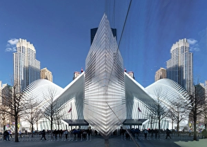 The Oculus Prints: The Oculus and its reflection in the 911 Museum glass wall