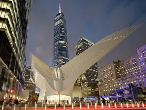 Oculus World Trade Center Station located at the 9/11 Ground Zero Memorial Manhattan, New York City, USA