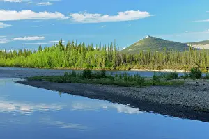 Northern Canada Prints: Ogilvie River and the Ogilvie Mountains along the Dempster Dempster Highway Northwest Territories