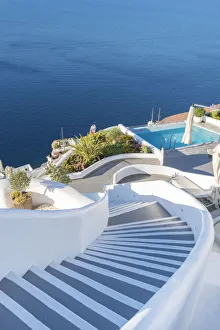Steps Prints: Oia, Santorini, Greece