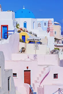 Building Structure Prints: Oia village, Oia, Santorini, Cyclades Islands, Greece