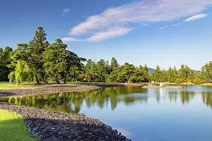 Tohoku Prints: Oizumigaike Pond at Motsu-ji Temple (UNESCO World Heritage Site), Hiraizumi, Iwate, Japan