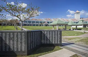 World War 2 Prints: Okinawa Prefectural Peace Memorial Museum in Memorial Peace Park, Okinawa, Japan