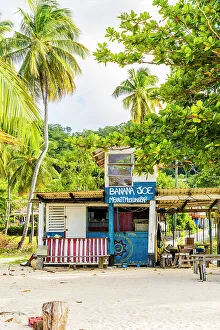 Carriacou Prints: Old bar, Paradise Beach, Carriacou, Greneda, caribbean