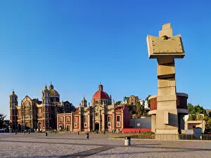 Bell Prints: Old Basilica of Guadalupe and Temple and Convent of Las Capuchinas at sunset