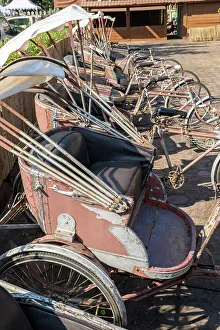 Old bicylce rickshaws, Vientiane (capital city), Laos
