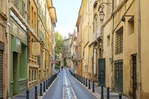 Images Dated 9th May 2019: Old buildings along Rue Fernand Dol, Aix-en-Provence, Bouches-du-Rha'ne