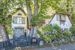 Old captain`s house in Keitum, Sylt, Schleswig-Holstein, Germany