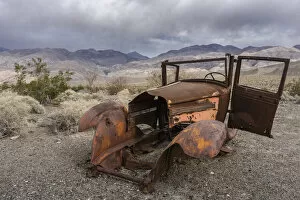 Abandoned Gallery: Old car abandoned near Ballarat Ghost Town in the Death Valley National Park desert, California, USA