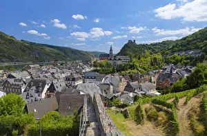 Romantic Rhine Prints: Old city wall, Oberwesel, Rhineland-Palatinate, Germany